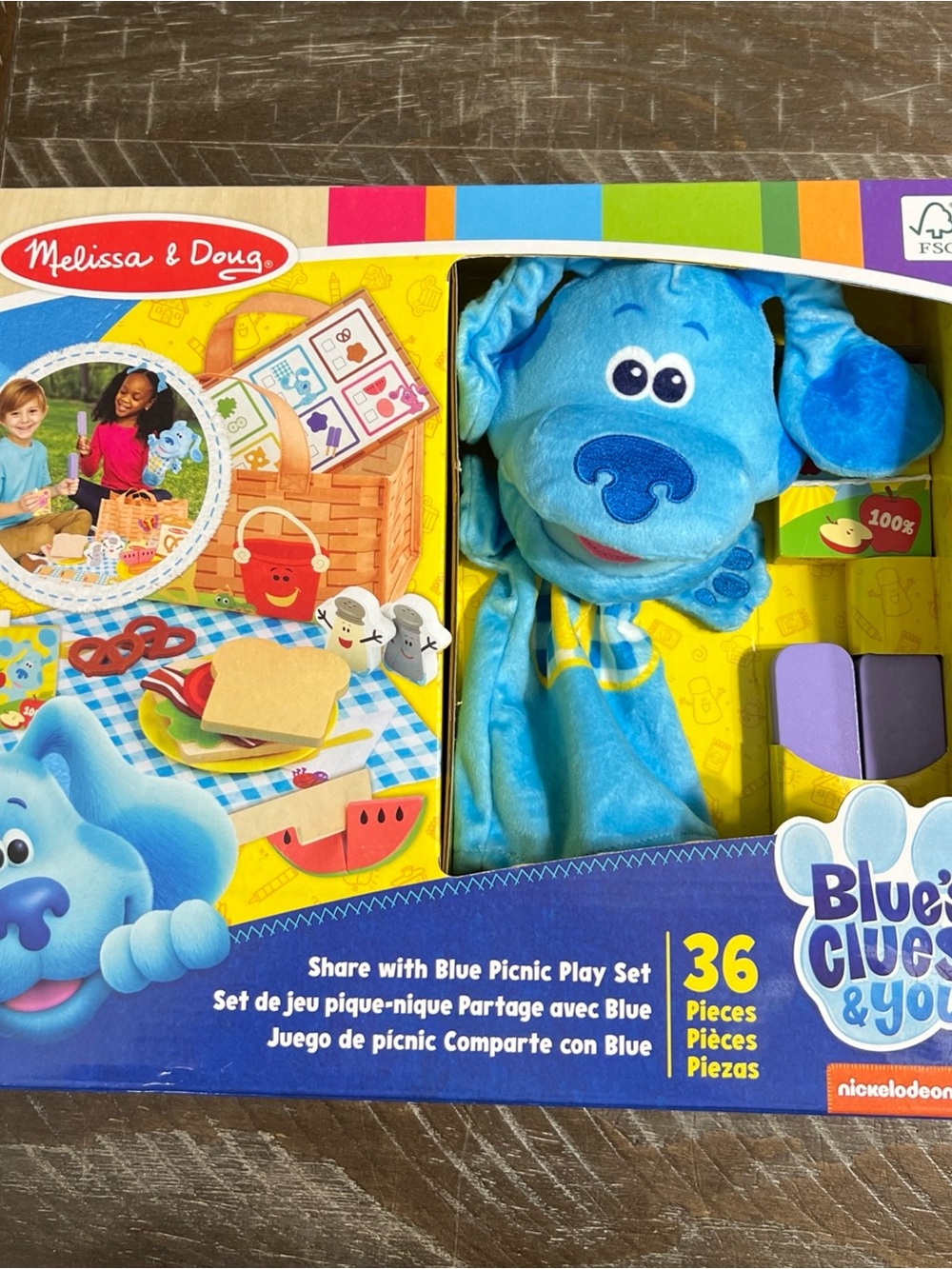 Melissa & Doug Blue's Clues Blue Plush Picnic Play Set - Blue